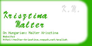 krisztina malter business card